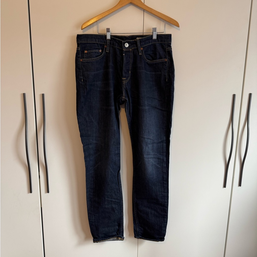 All Saints Dark Blue Wash Rex Slim Fit Jean